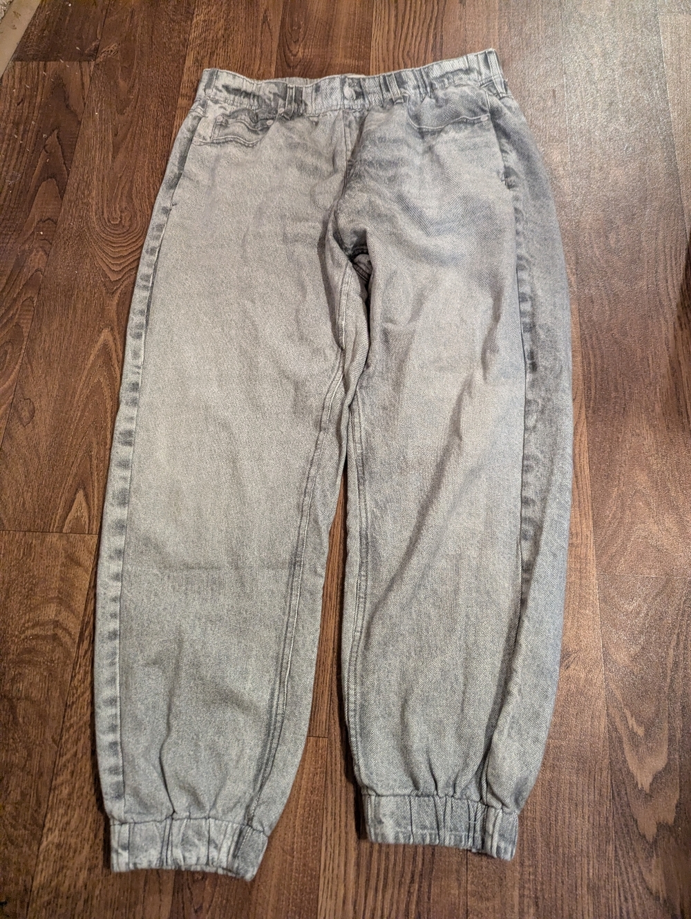 Rag & Bone Miramar Women's Large Jogger Jeans Denim Print Sweatpant Light Wash